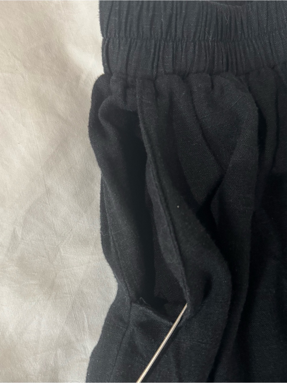 Zenana Black Wide Leg Palazzo Pants Pull On Elastic Waist Pockets S - Picture 7 of 10